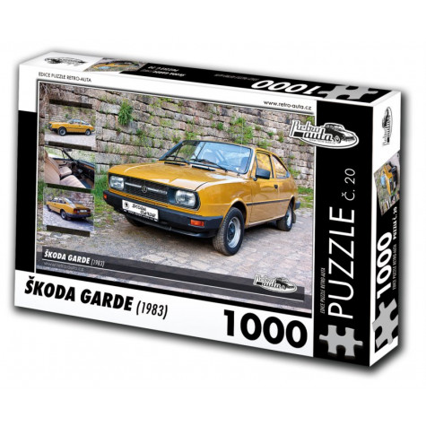 RETRO-AUTA Puzzle č. 20 Škoda Garde (1983) 1000 dílků