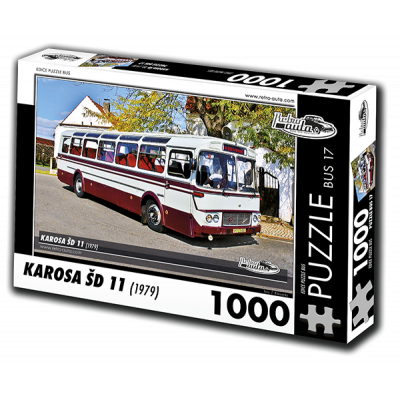 RETRO-AUTA Puzzle BUS č.17 Karosa ŠD 11 (1979) 1000 dílků