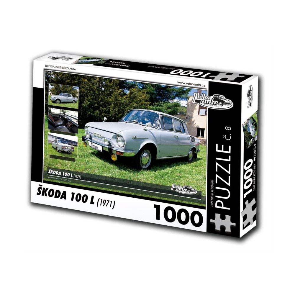 RETRO-AUTA Puzzle č. 8 Škoda 100 L (1971) 1000 dílků