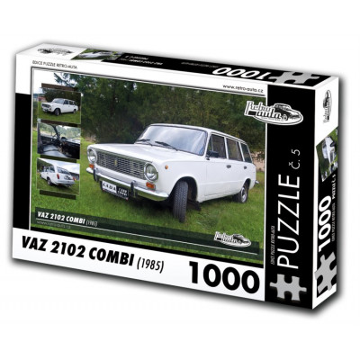 RETRO-AUTA Puzzle č. 5 VAZ  2102 Combi (1985) 1000 dílků