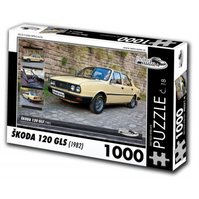 RETRO-AUTA Puzzle č. 18 Škoda 120 GLS (1982) 1000 dílků