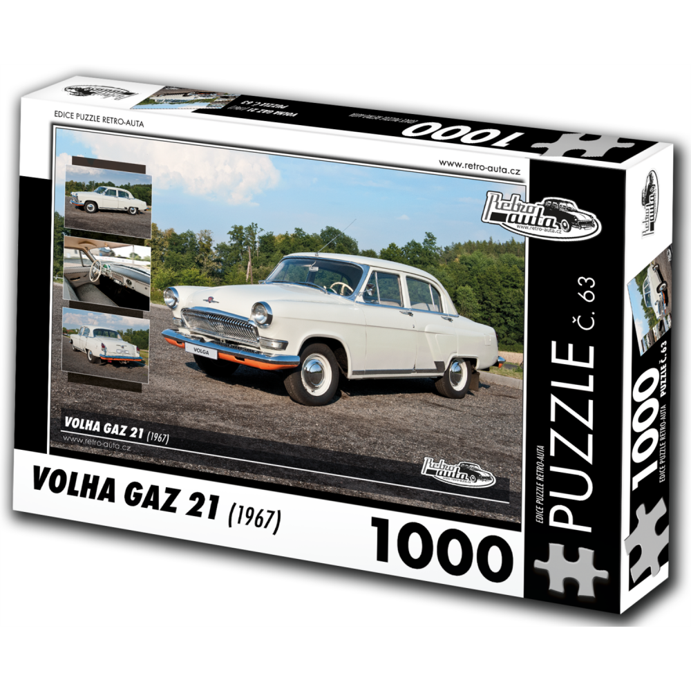 RETRO-AUTA Puzzle č. 63 Volha GAZ 21 (1967) 1000 dílků