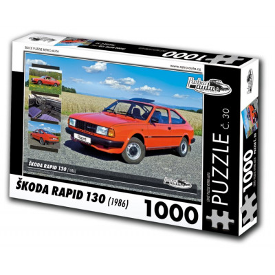 RETRO-AUTA Puzzle č. 30 Škoda Rapid 130 (1986) 1000 dílků