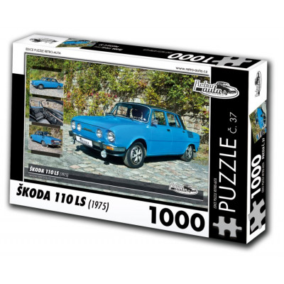 RETRO-AUTA Puzzle č. 37 Škoda 110 LS (1975) 1000 dílků