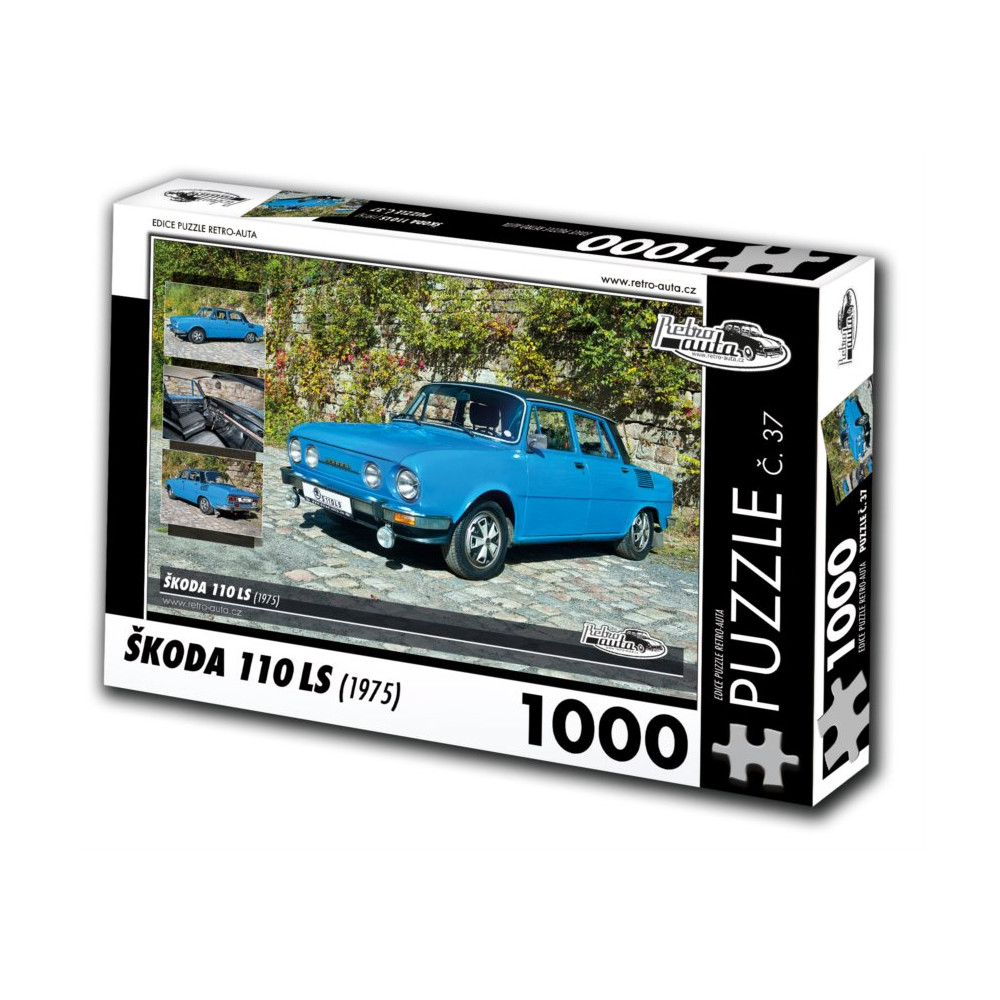 RETRO-AUTA Puzzle č. 37 Škoda 110 LS (1975) 1000 dílků