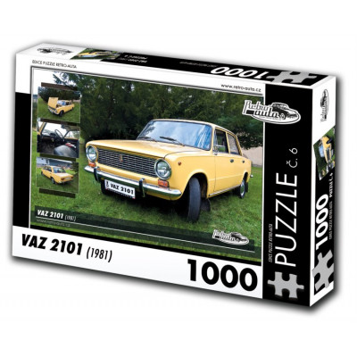 RETRO-AUTA Puzzle č. 6 VAZ  2101 (1981) 1000 dílků