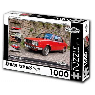 RETRO-AUTA Puzzle č. 11 Škoda 120 GLS (1978) 1000 dílků