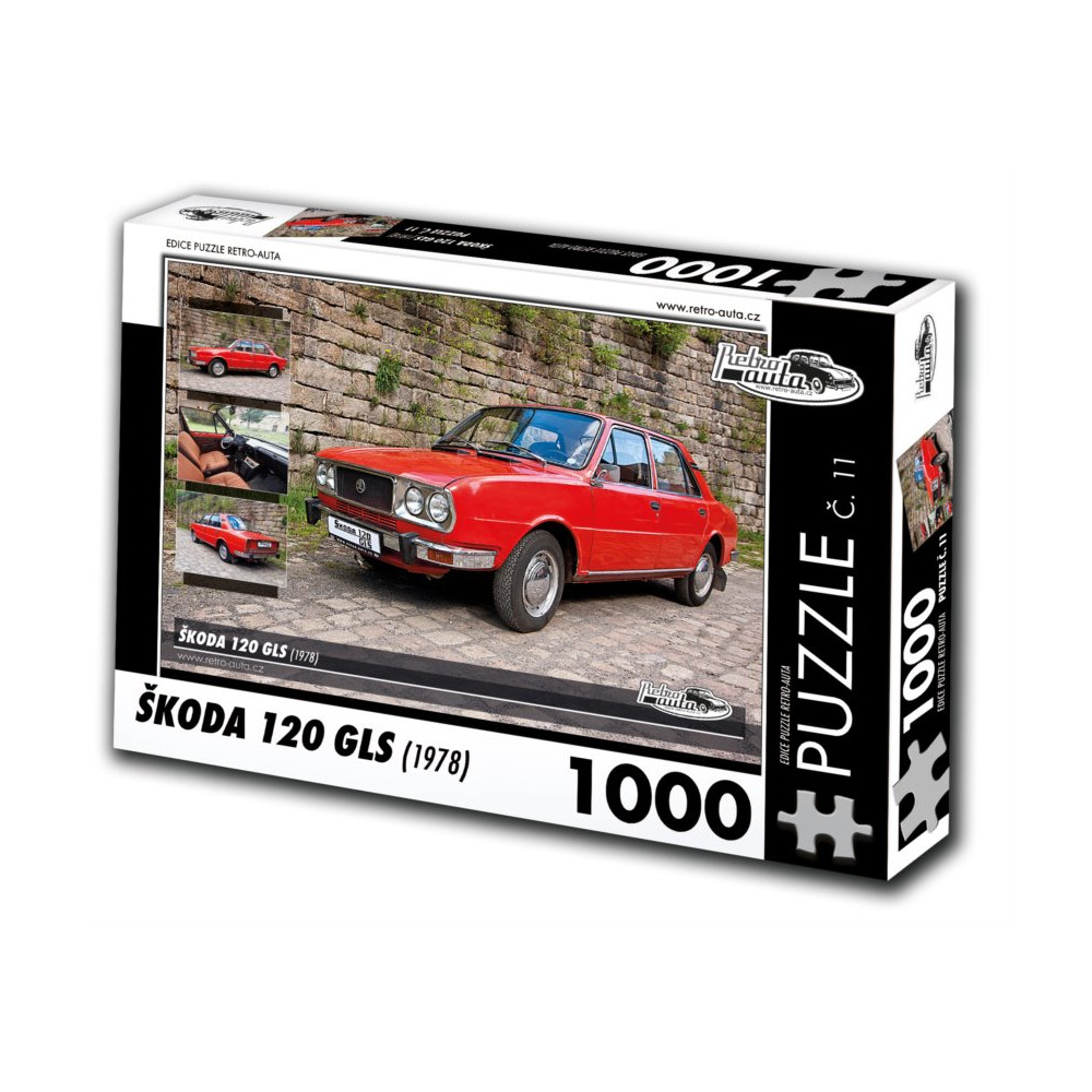 RETRO-AUTA Puzzle č. 11 Škoda 120 GLS (1978) 1000 dílků