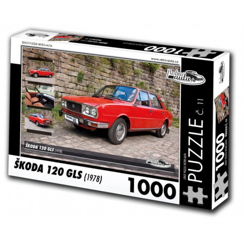 RETRO-AUTA Puzzle č. 11 Škoda 120 GLS (1978) 1000 dílků