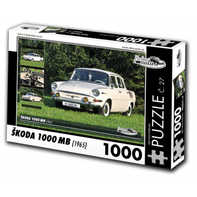 RETRO-AUTA Puzzle č. 27 Škoda 1000 MB (1965) 1000 dílků