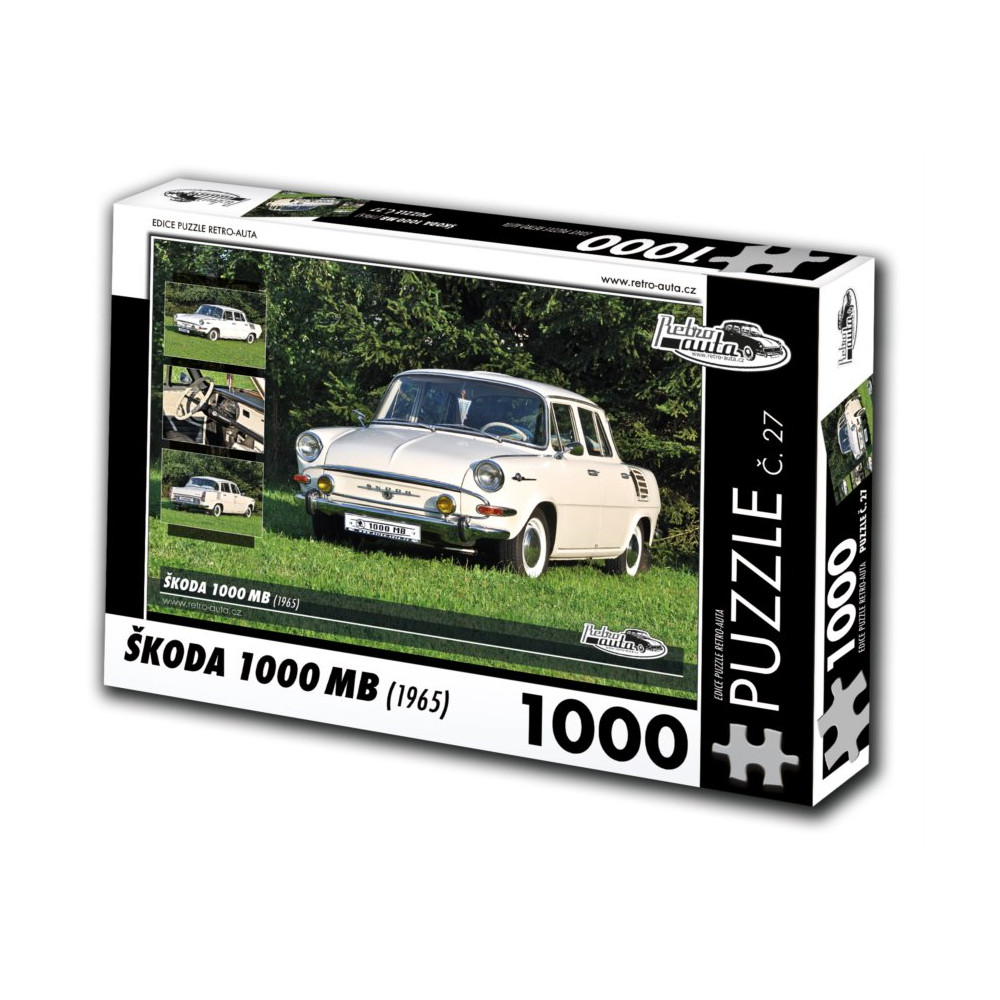 RETRO-AUTA Puzzle č. 27 Škoda 1000 MB (1965) 1000 dílků