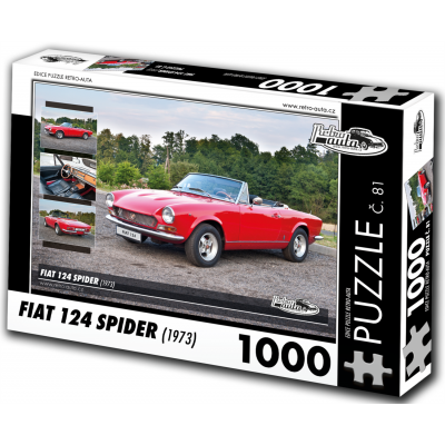 RETRO-AUTA Puzzle č. 81 Fiat 124 SPIDER (1973) 1000 dílků