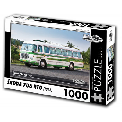 RETRO-AUTA Puzzle BUS č. 1 ŠKODA 706 RTO (1968) 1000 dílků