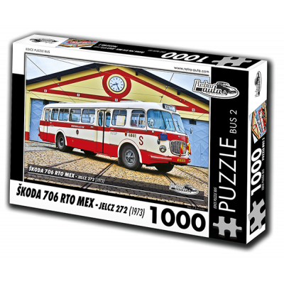 RETRO-AUTA Puzzle BUS č. 2 Škoda 706 RTO MEX (1973) 1000 dílků