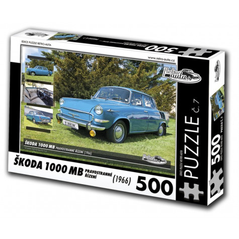 RETRO-AUTA Puzzle č. 7 Škoda 1000 MB (1966) 500 dílků