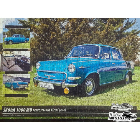 RETRO-AUTA Puzzle č. 7 Škoda 1000 MB (1966) 500 dílků