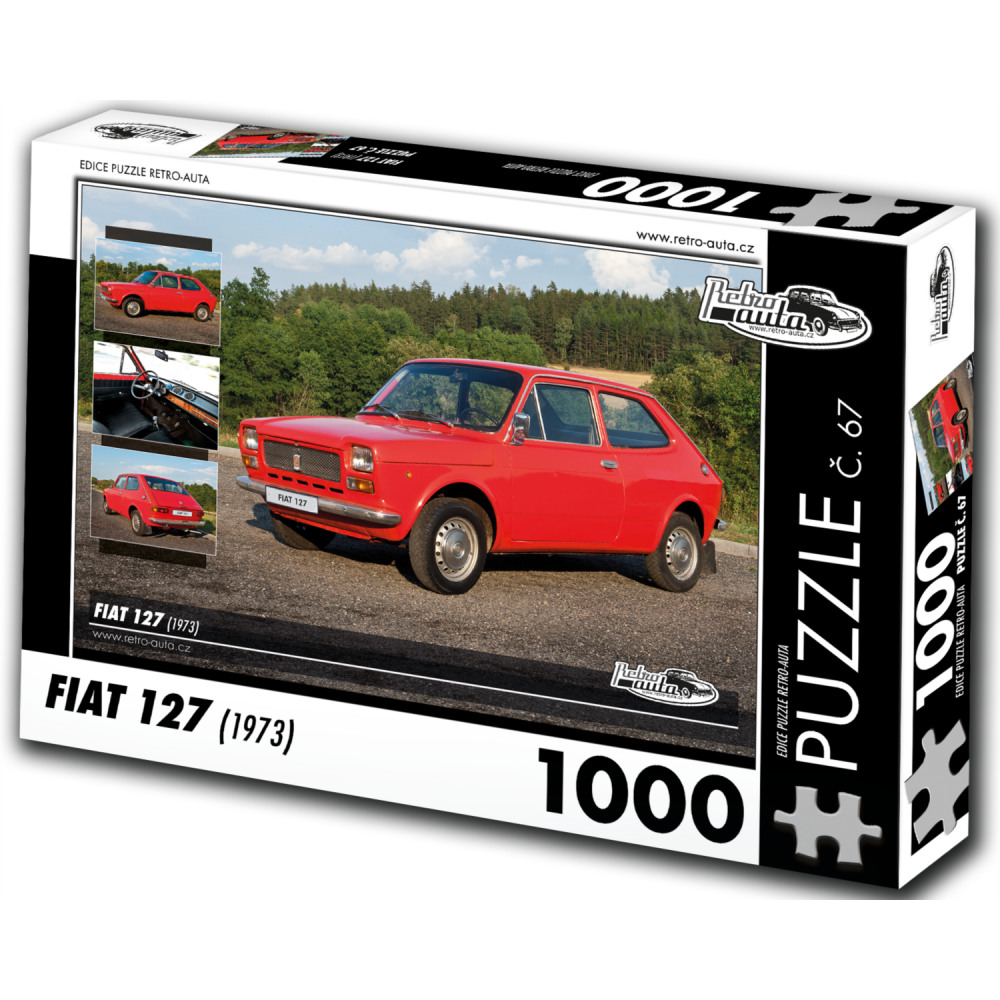 RETRO-AUTA Puzzle č. 67 Fiat 127 (1973) 1000 dílků