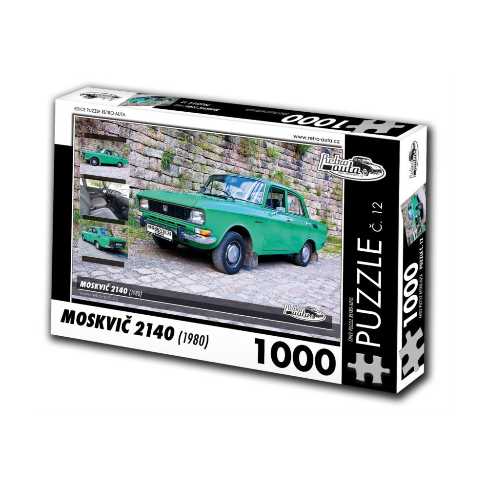 RETRO-AUTA Puzzle č. 12 Moskvič 2140 (1980) 1000 dílků