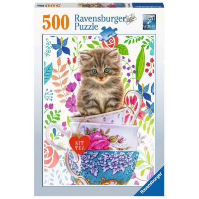 RAVENSBURGER Puzzle Kotě v hrnečku 500 dílků