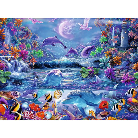 RAVENSBURGER Svítící puzzle Magický úplněk 500 dílků