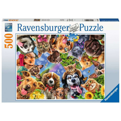 RAVENSBURGER Puzzle Psí selfie 500 dílků ~ 1