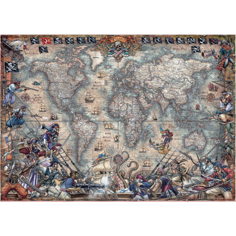 EDUCA Puzzle Pirátská mapa 2000 dílků ~ 2