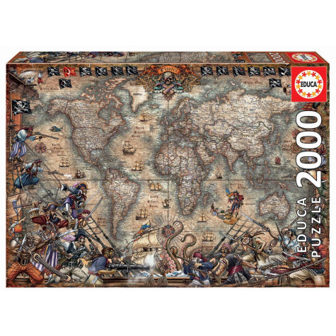 EDUCA Puzzle Pirátská mapa 2000 dílků