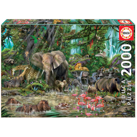 EDUCA Puzzle Africká džungle 2000 dílků ~ 1