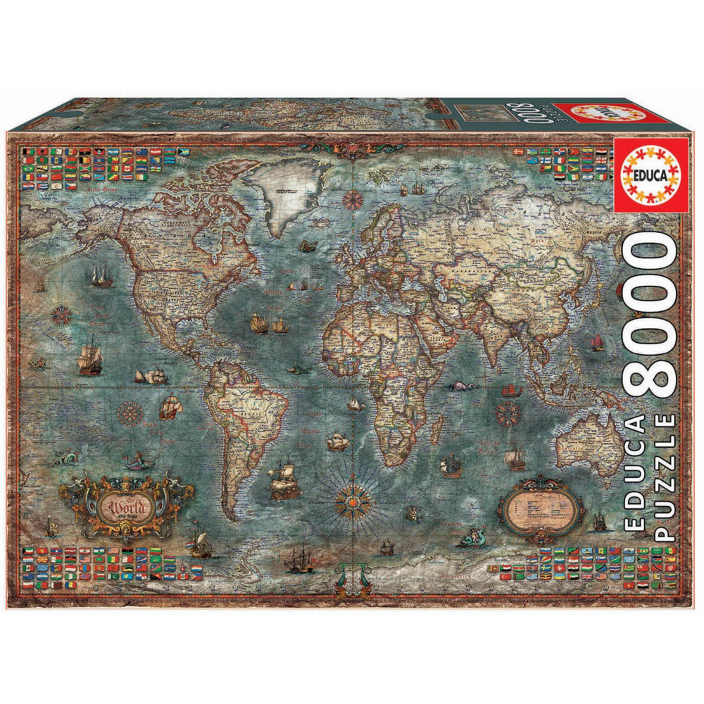 EDUCA Puzzle Historická mapa světa 8000 dílků