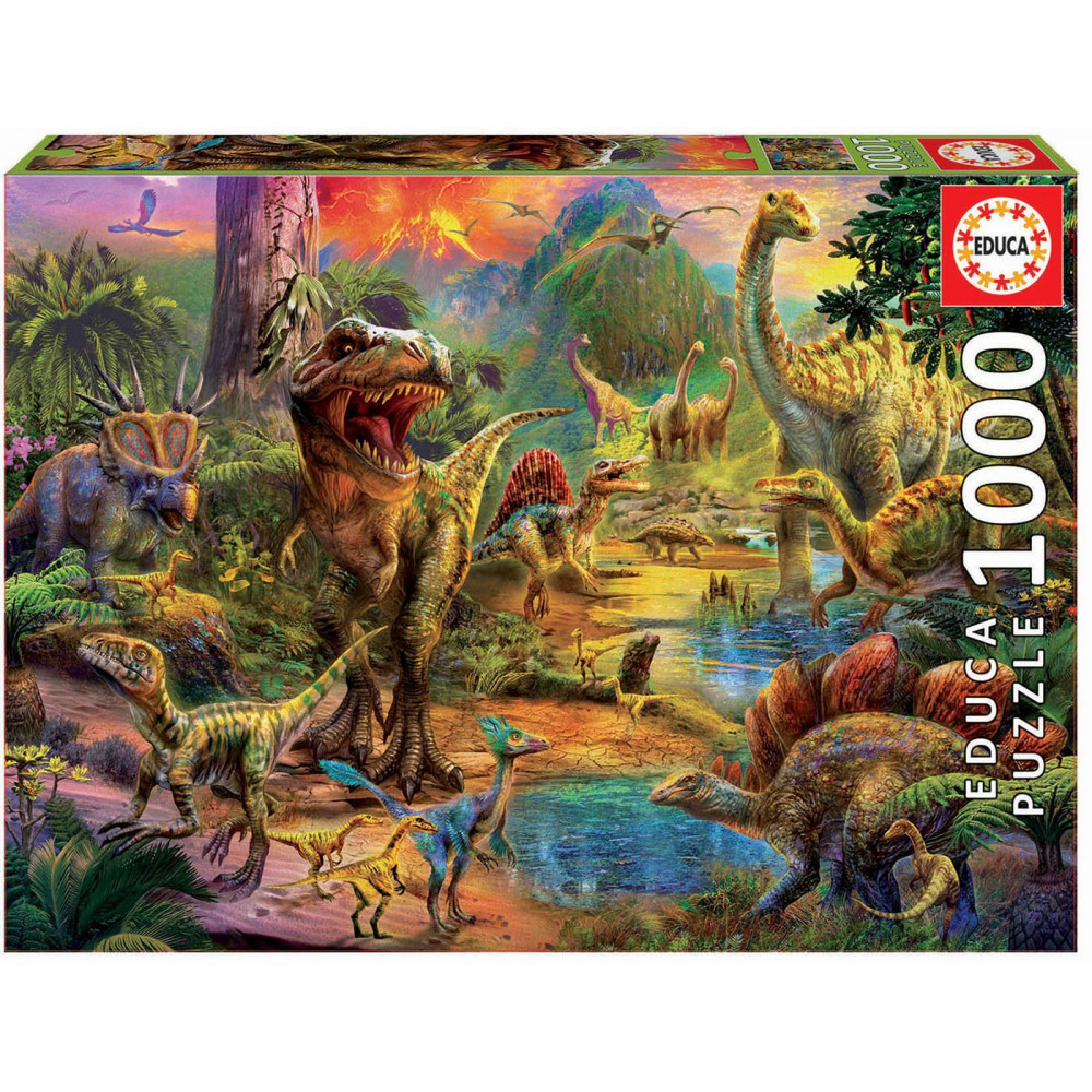 EDUCA Puzzle Území dinosaurů 1000 dílků