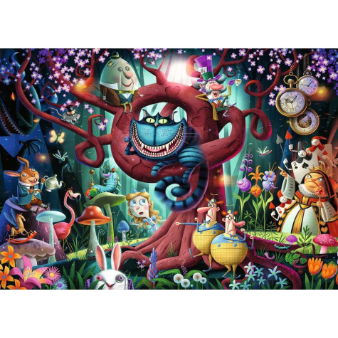 RAVENSBURGER Puzzle Skoro každý je šílený (Alenka v říši divů) 1000 dílků ~ 2