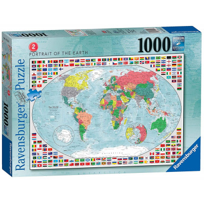 RAVENSBURGER Puzzle Barevná mapa světa 1000 dílků