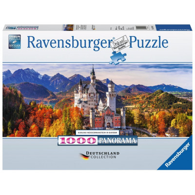 RAVENSBURGER Panoramatické puzzle Zámek Neuschwanstein 1000 dílků