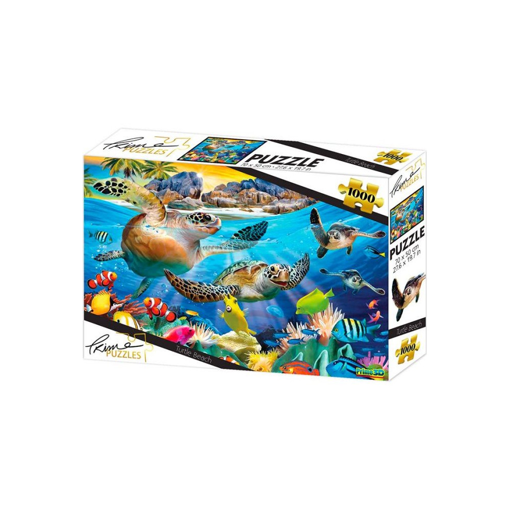 PRIME 3D Puzzle Želví pláž 3D 1000 dílků