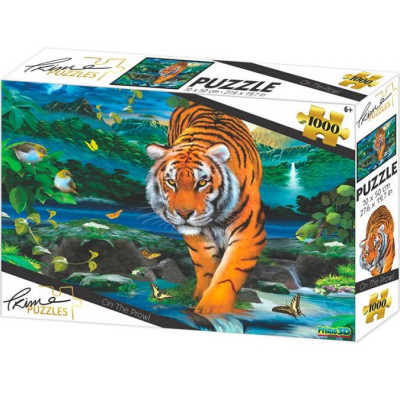PRIME 3D Puzzle Tygr na lovu 3D 1000 dílků