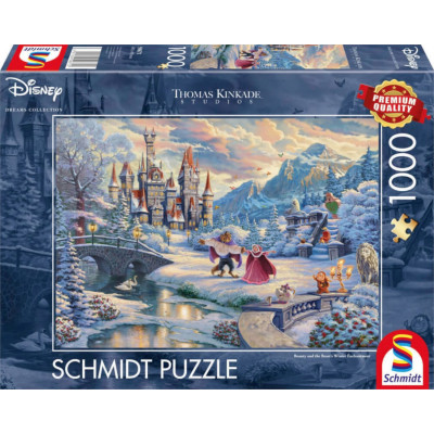 SCHMIDT Puzzle Kráska a zvíře: Zimní kouzlo 1000 dílků