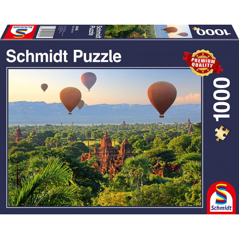 SCHMIDT Puzzle Horkovzdušné balóny nad Mandalay 1000 dílků ~ 1
