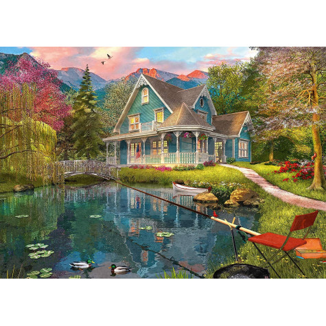SCHMIDT Puzzle Rekreační dům u jezera 1000 dílků ~ 2