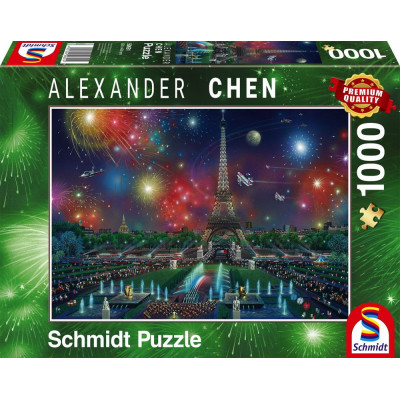 SCHMIDT Puzzle Ohňostroj nad Eiffelovou věží 1000 dílků