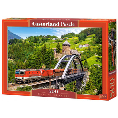 CASTORLAND Puzzle Vlak na mostě 500 dílků