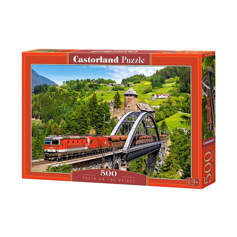 CASTORLAND Puzzle Vlak na mostě 500 dílků