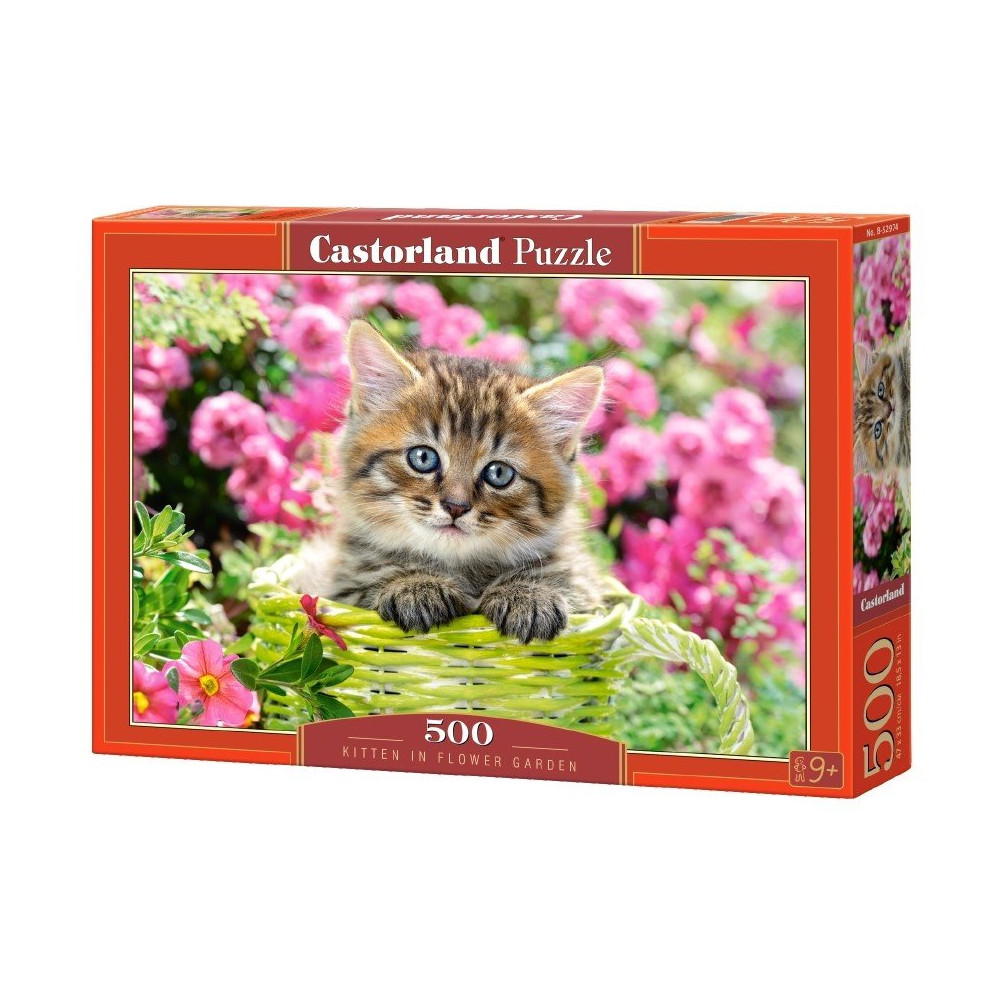 CASTORLAND Puzzle Kotě v květinové zahradě 500 dílků