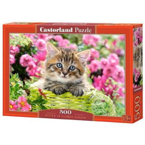 CASTORLAND Puzzle Kotě v květinové zahradě 500 dílků