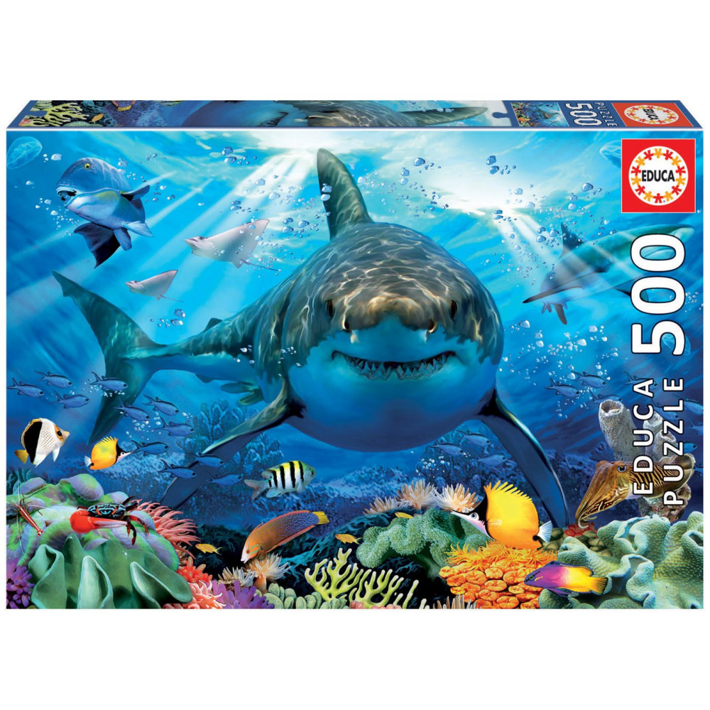 EDUCA Puzzle Bílý žralok 500 dílků