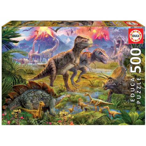 EDUCA Puzzle Setkání dinosaurů 500 dílků ~ 1