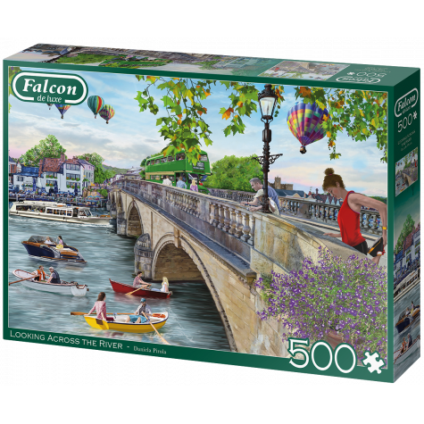 FALCON , JUMBO Puzzle Výhled přes řeku 500 dílků ~ 1