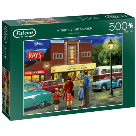 FALCON , JUMBO Puzzle Návštěva kina 500 dílků ~ 1