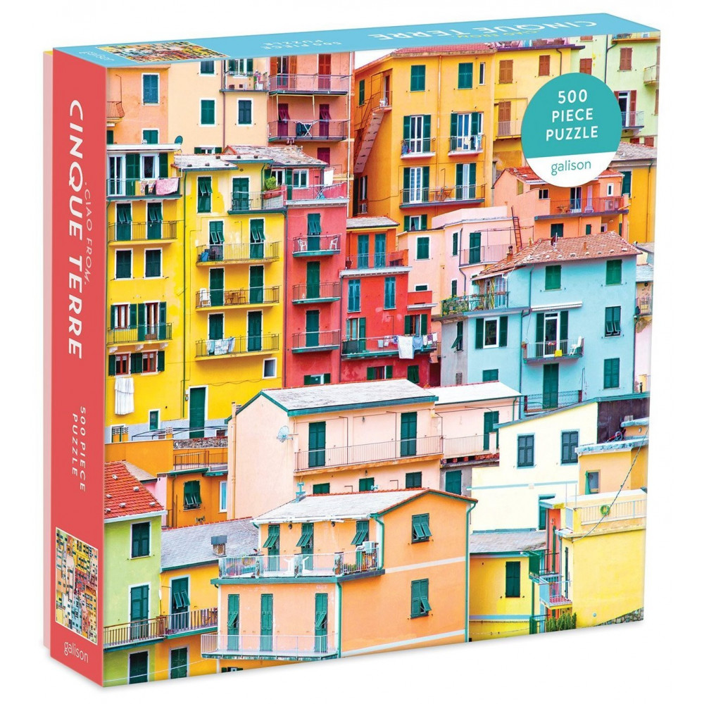 GALISON Čtvercové puzzle Pozdrav z Cinque Terre 500 dílků