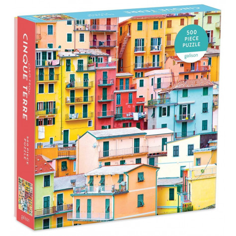 GALISON Čtvercové puzzle Pozdrav z Cinque Terre 500 dílků