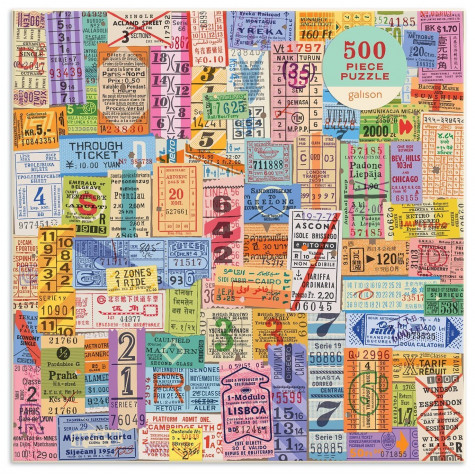 GALISON Čtvercové puzzle Vintage Cestovní lístky 500 dílků